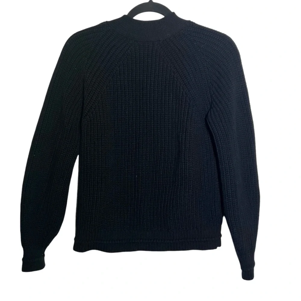 Everlane Black The Texture Cotton Chunky Rib Knit Cardigan Small - Picture 2 of 8